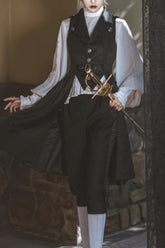 Black Immortal Thorn Endless Daytime Ouji Lolita Long Vest